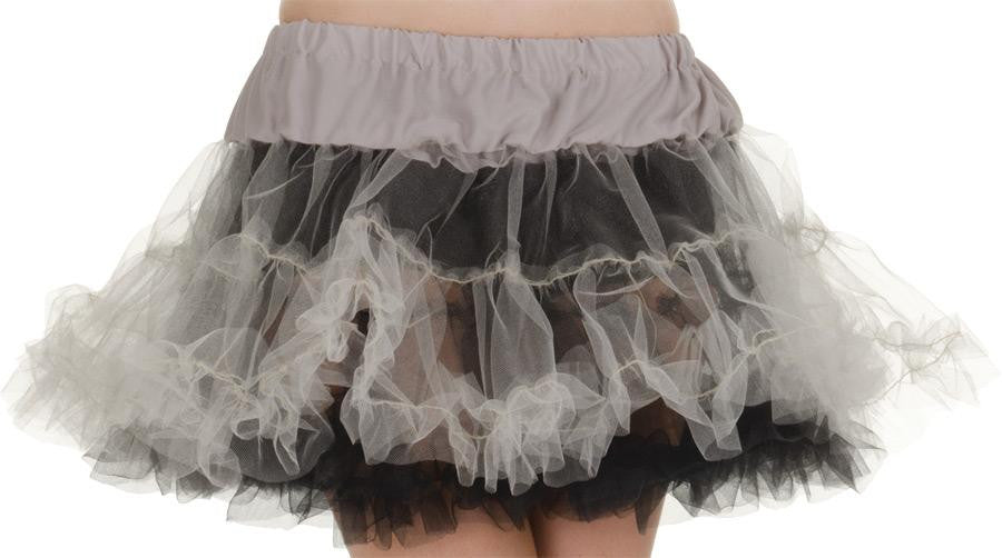 Petticoat Tutu Adult Blk& Gray