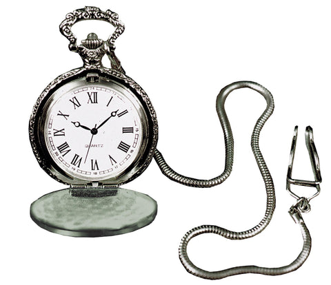 Pocket Watch W Chain Silvrtone