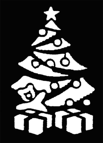 Stencil Xmas Tree Brass