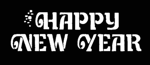 Stencil Happy New Yr Stainl