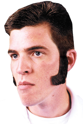 Sideburns Black Human Hair