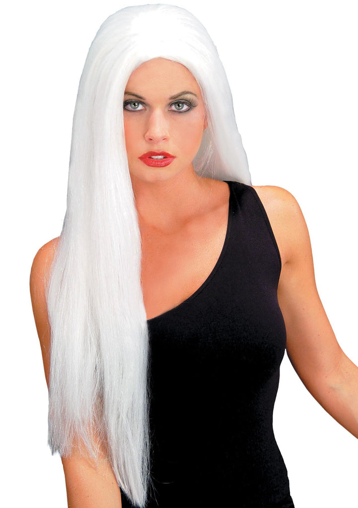 Wig 24 Inch Straight White