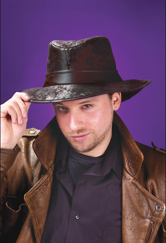 Fedora Brown Leather-look