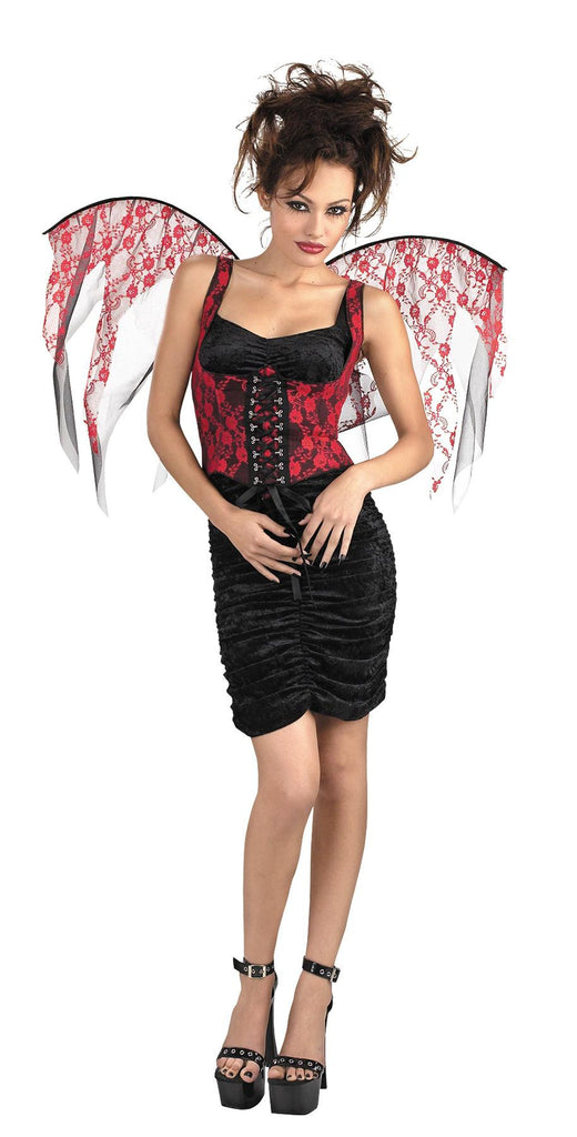 Wings Red Lace Black Corset