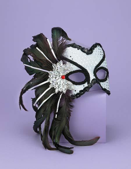 Venetian Couple Mask Wt-bk