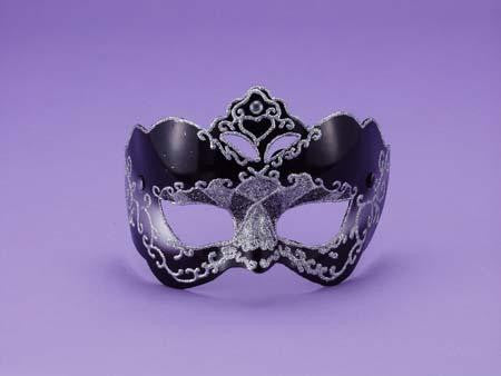 Half Style Mask Bk W Silver