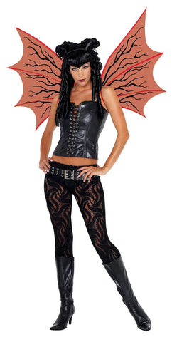 Demonette Wings Red W-bk Veins