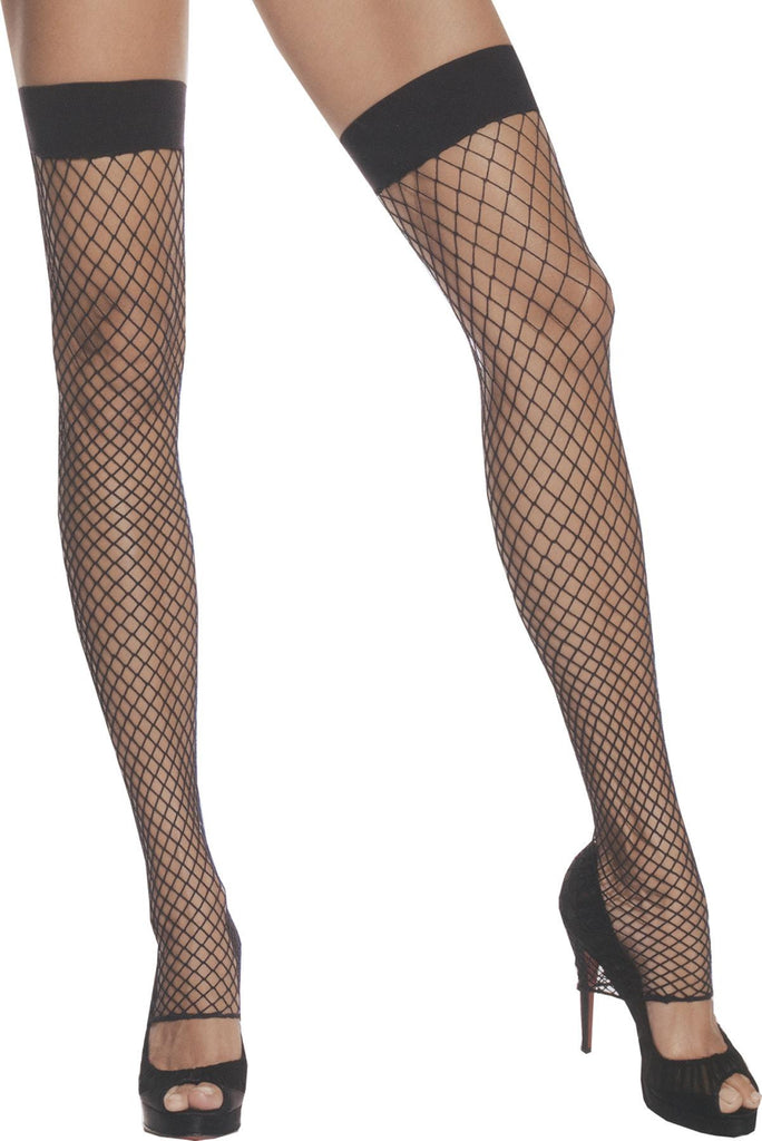 Thigh Hi Fishnet Ftls Black