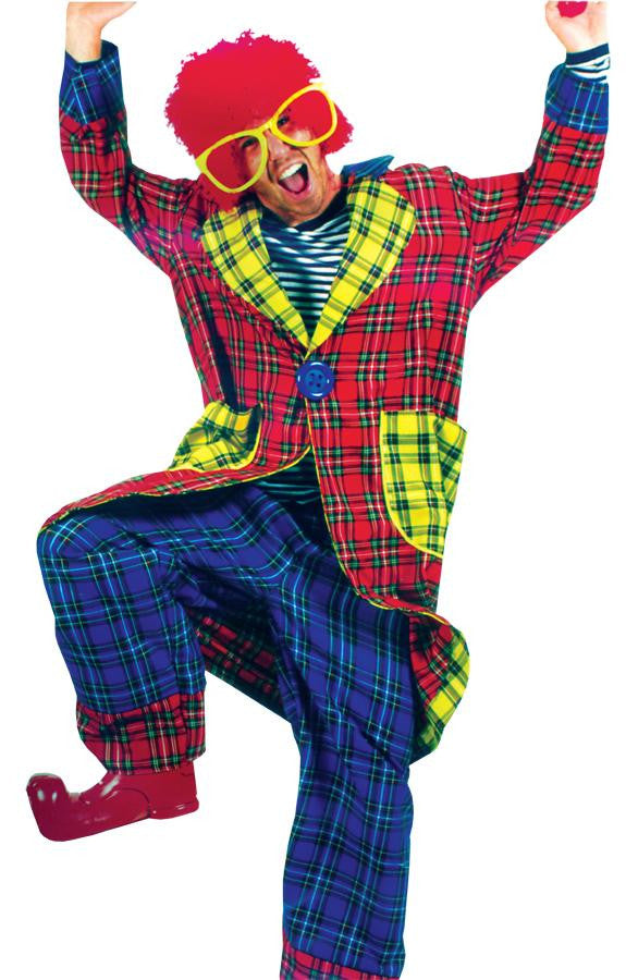 Plaid Pickles Adult Clown Lg