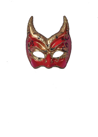 Ven Mask Red Gold Points