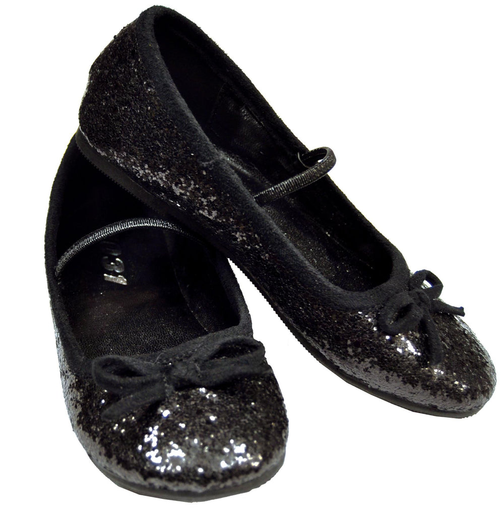 Flat Ballet Glitter Ch Bk Xlge