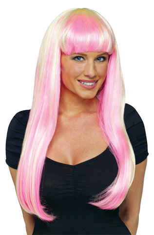 Wig Natural N Neon Pink-blonde