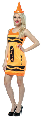 Crayola Tank Dress Neon Orange