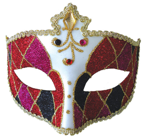 Mardi Gras Eye Mask Red Black