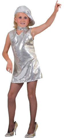 Disco Dress Silver Child Small