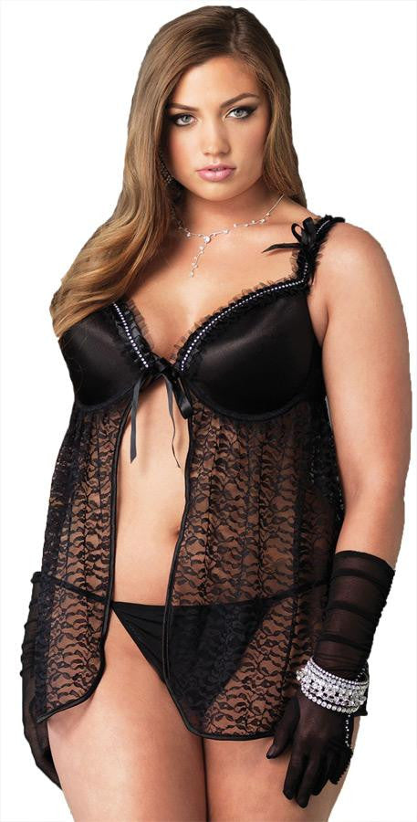 2pc. Babydoll W/ G String 3x-4