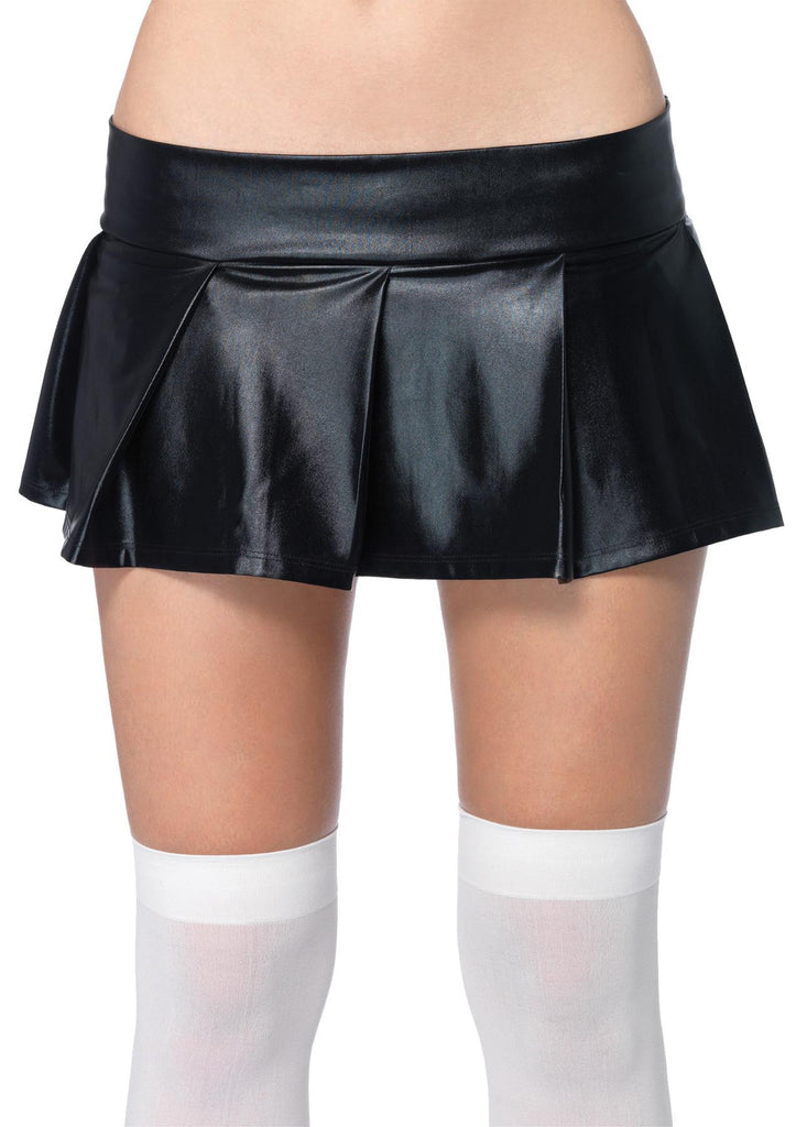 Skirt Pleated Wet Look Adult B