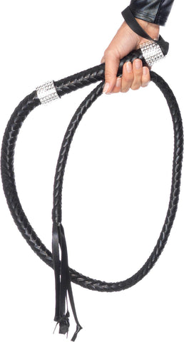 Whip Rhinestone Handle Black