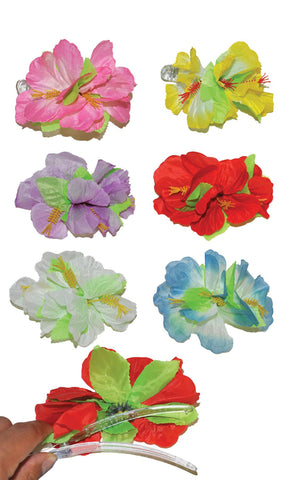 Hibiscus Lg Hairclip Asst Colo