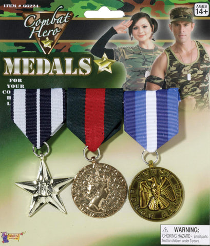 Combat Hero Medals  3 Set