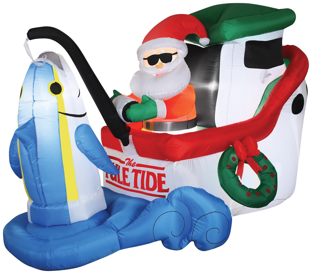 Airblown Animated Santa Fishin