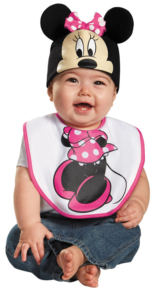 Pink Minnie Mouse Bib Hat