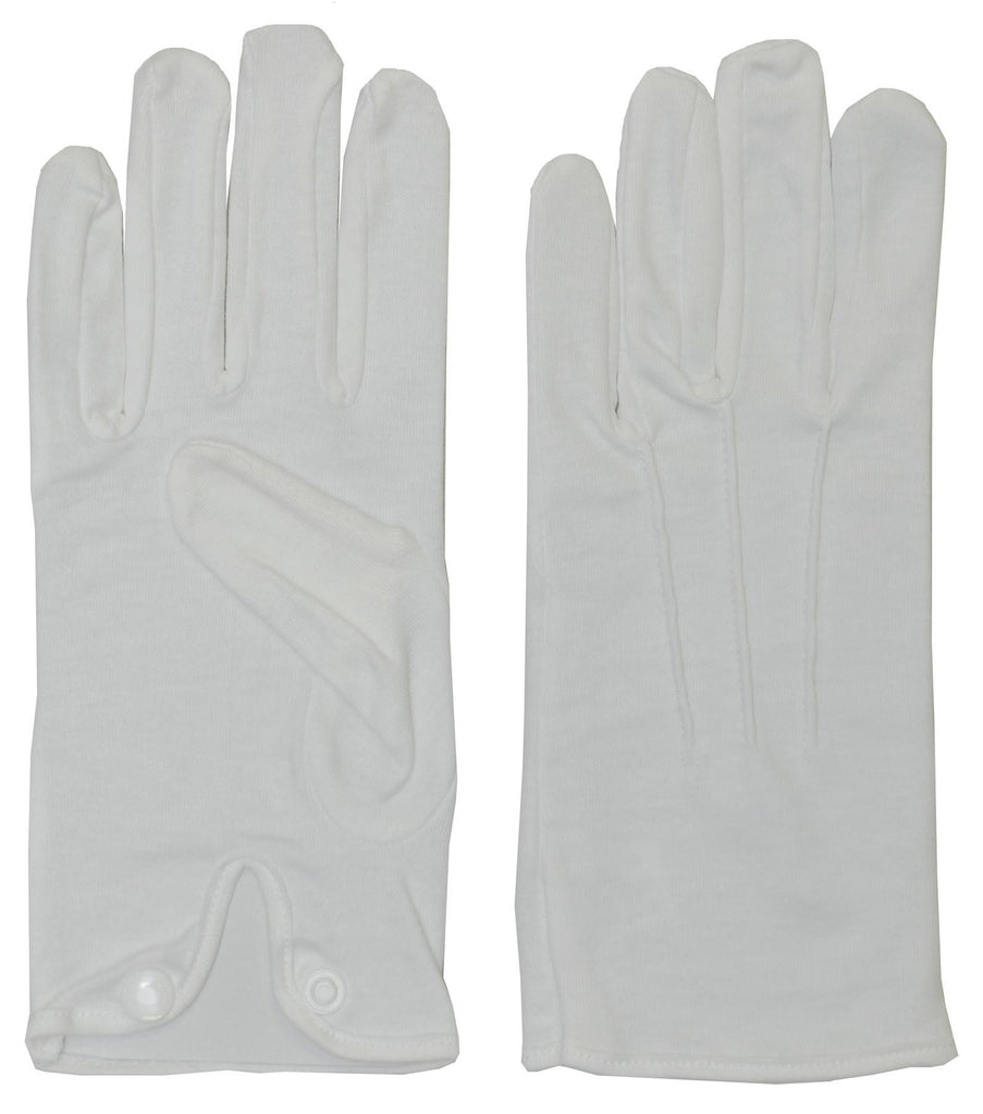 Gloves Cotton W Snap White