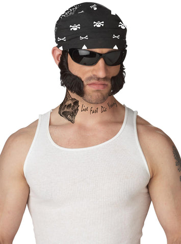 Biker Chops With Bandana