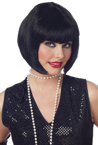 Flapper Black Wig