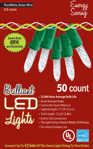 Holiday Lights 50l C3 Pure Wht