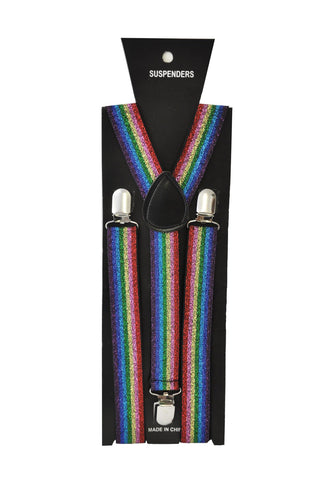 Suspenders Glitter Rainbow