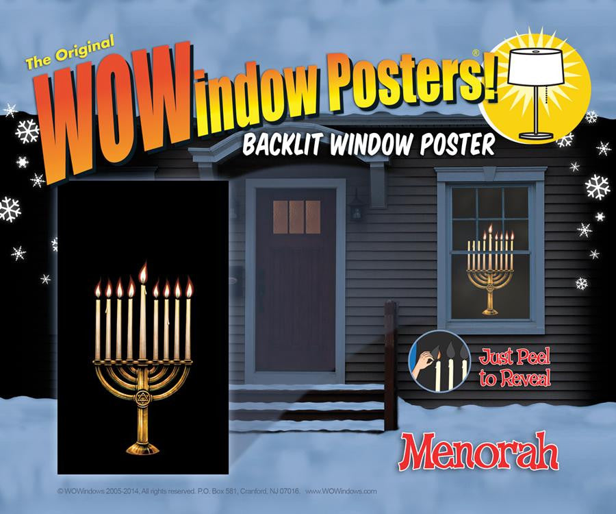 Menorah Window Poster