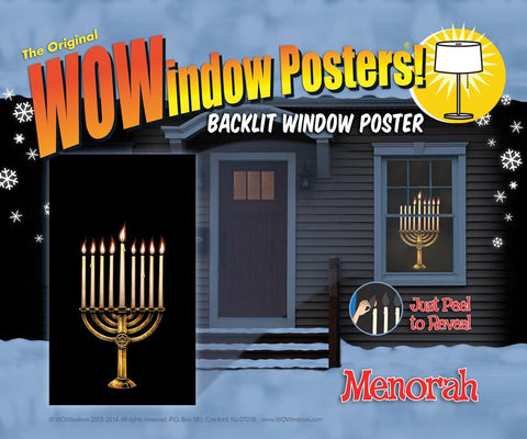 Menorah Window Poster