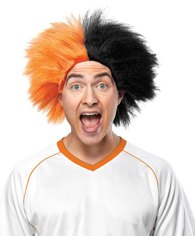 Sports Fun Wig Orange Black