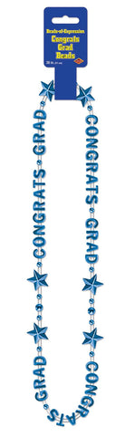 Congrats Grad Beads Blue