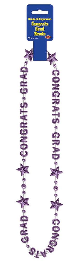 Congrats Grad Beads Purple