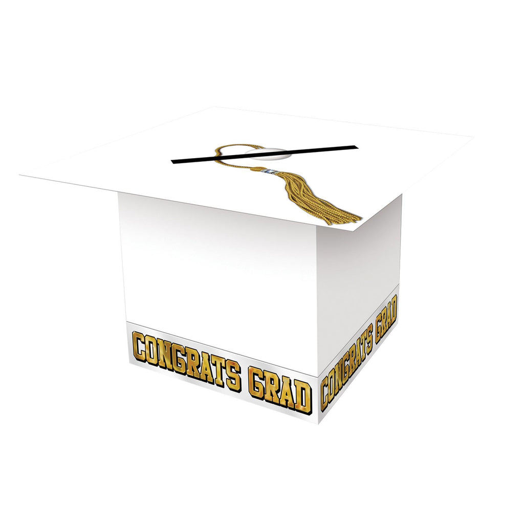 Grad Cap Card Box White