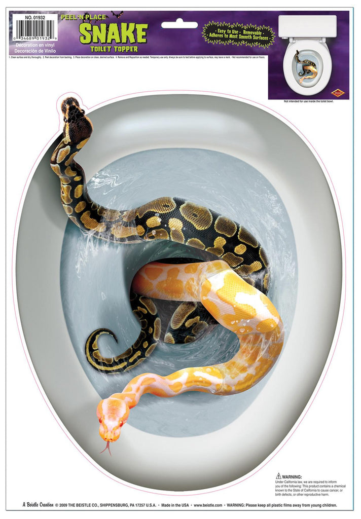 Snake Toilet Topper Peel 'n Pl