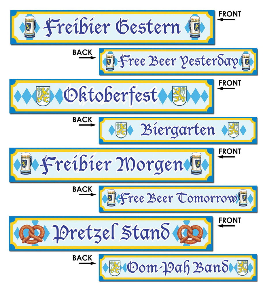 Oktoberfest Sign Cutouts