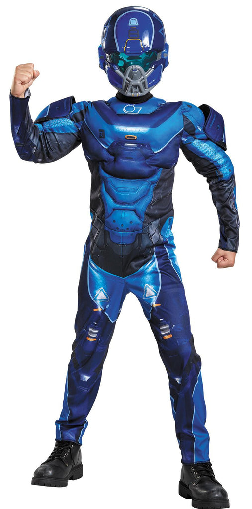 Blue Spartan Muscle Chld 12-14