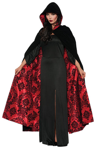 Cape Velvet Satin Red-black Ad