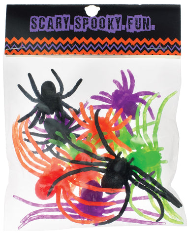 Spiders Plastic Asst Size 12pc